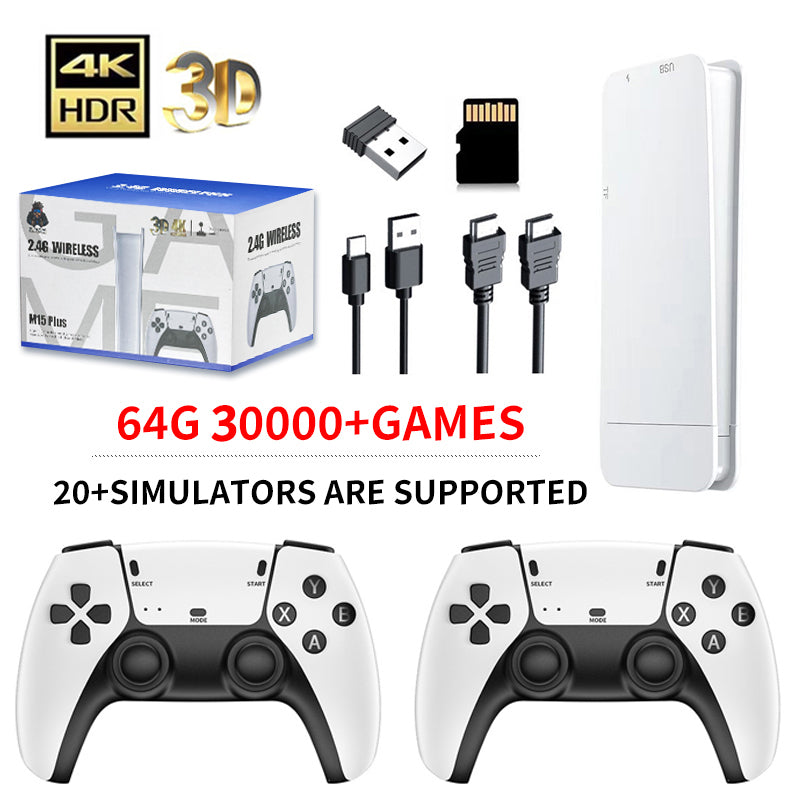 RetroBox™ M15 – Console Rétro 4K, 40 000+ Jeux, 64Go, Manettes Sans Fil
