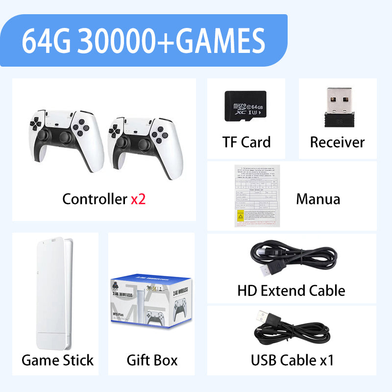 RetroBox™ M15 – Console Rétro 4K, 40 000+ Jeux, 64Go, Manettes Sans Fil