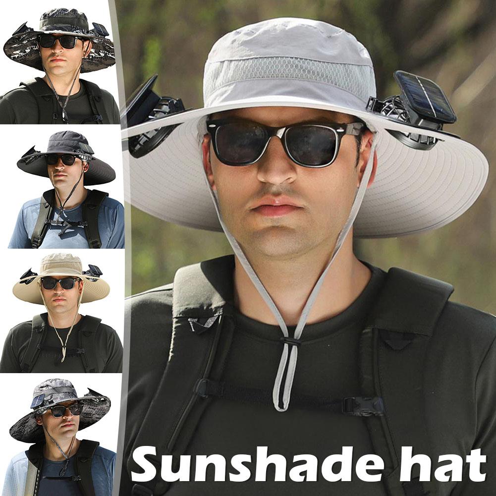 SunGuard Pro™ Wide Brim Solar Fan Outdoor Fishing Hat