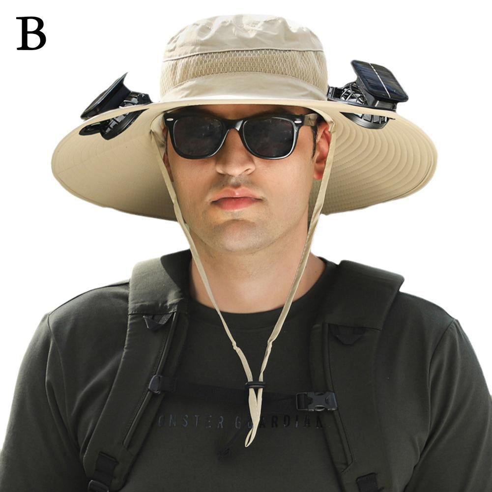 SunGuard Pro™ Wide Brim Solar Fan Outdoor Fishing Hat