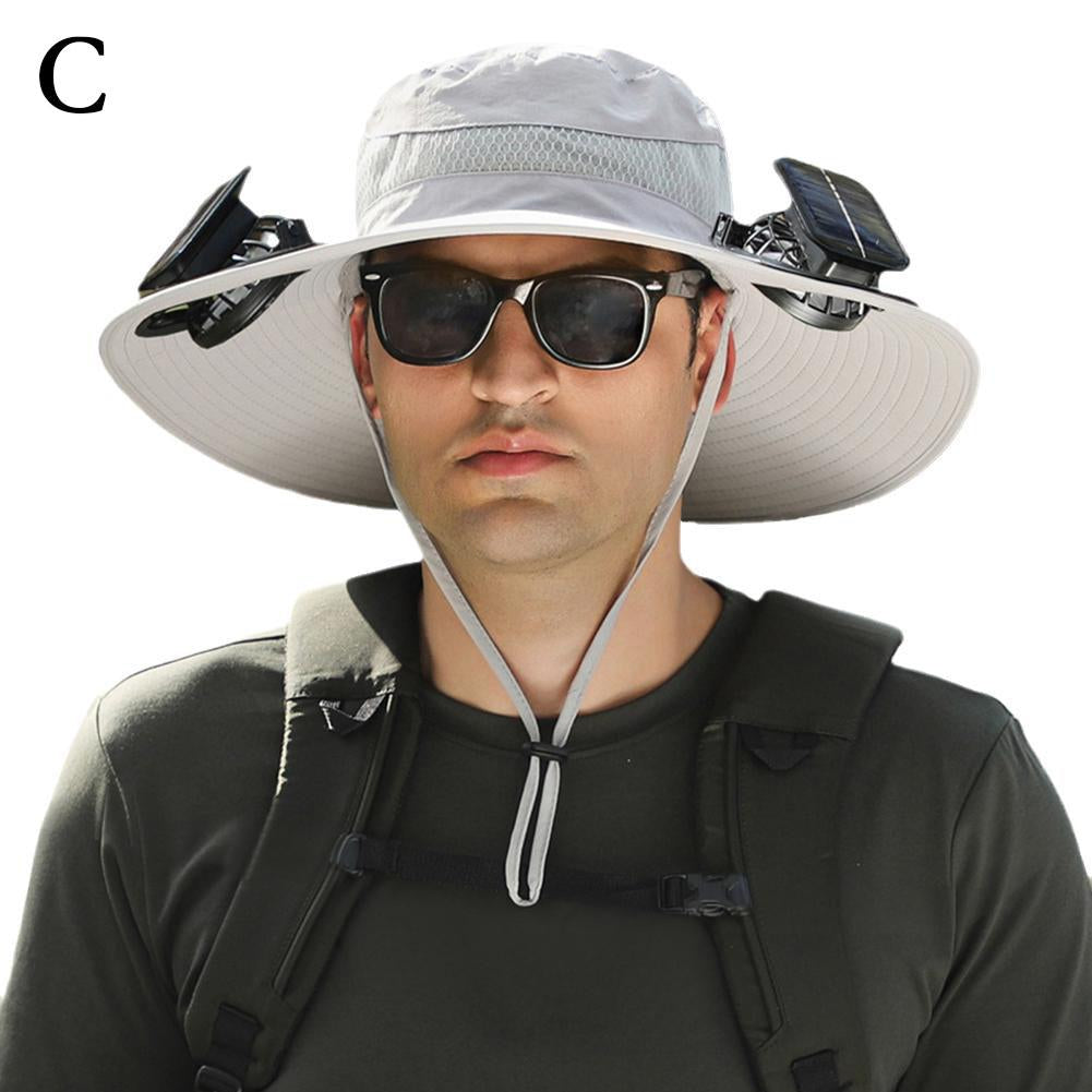 SunGuard Pro™ Wide Brim Solar Fan Outdoor Fishing Hat
