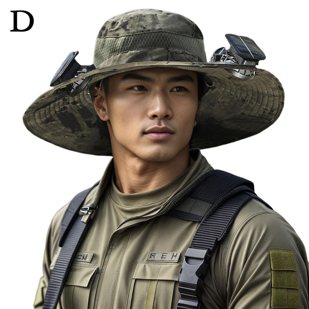 SunGuard Pro™ Wide Brim Solar Fan Outdoor Fishing Hat