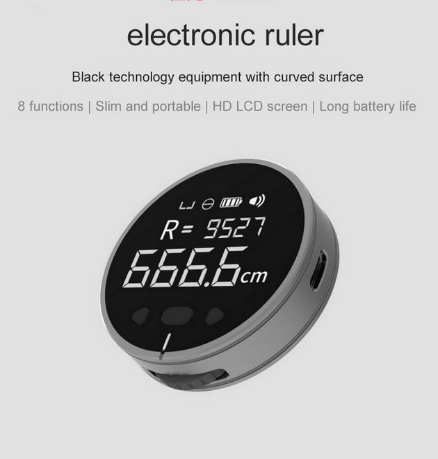 Distance Measuring Instrument Electronic Measuring Ruler Tape Measure High Definition Digital LCD High Precision Electronic Measuring Ruler Tool